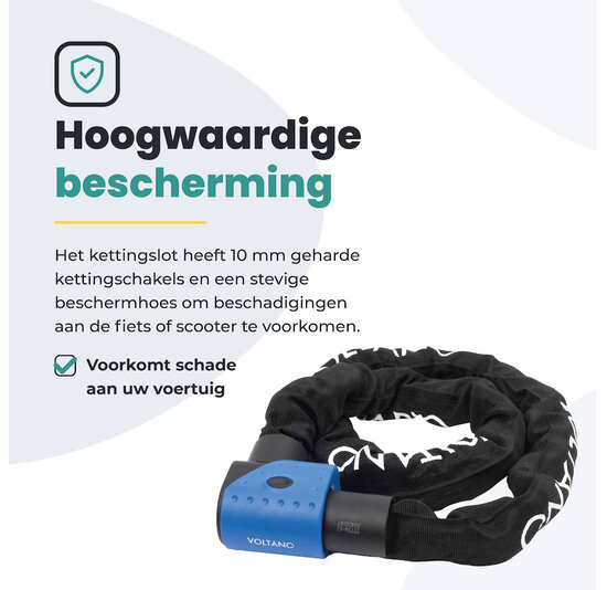 Voltano ART3 Kettingslot - Zwart - 120 CM - ART 3 Slot