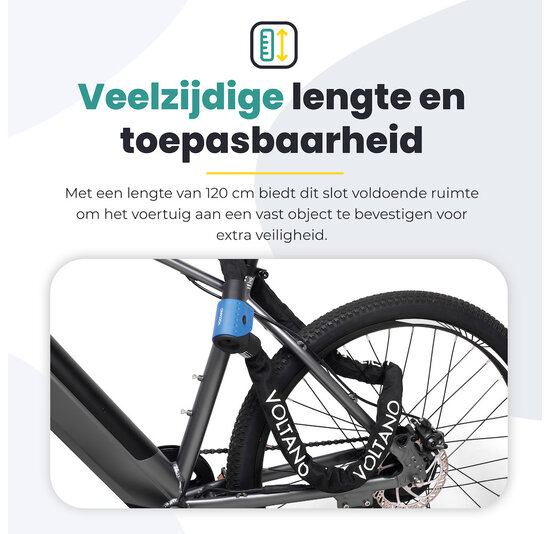 Voltano ART3 Kettingslot - Zwart - 120 CM - ART 3 Slot