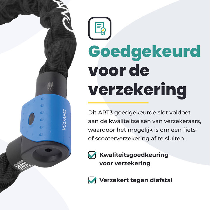 Voltano ART3 Kettingslot - Zwart - 120 CM - ART 3 Slot