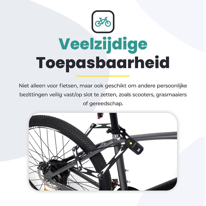 Voltano Vouwslot ART2 - Zwart - 95 CM - Met Framehouder