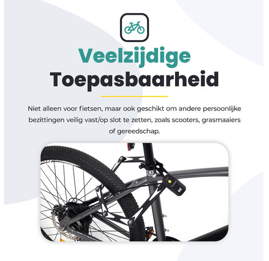 Voltano Vouwslot ART2 - Zwart - 95 CM - Met Framehouder