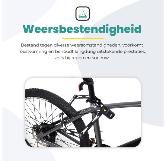 Voltano Vouwslot ART2 - Zwart - 95 CM - Met Framehouder