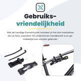 Voltano Vouwslot ART2 - Zwart - 95 CM - Met Framehouder