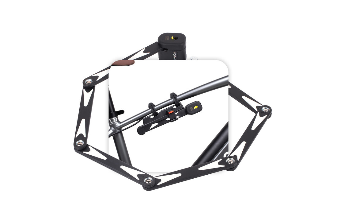 Voltano Vouwslot ART2 - Zwart - 95 CM - Met Framehouder