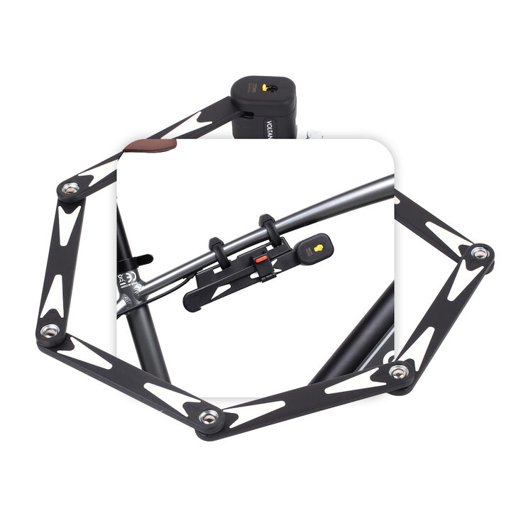 Voltano Vouwslot ART2 - Zwart - 95 CM - Met Framehouder