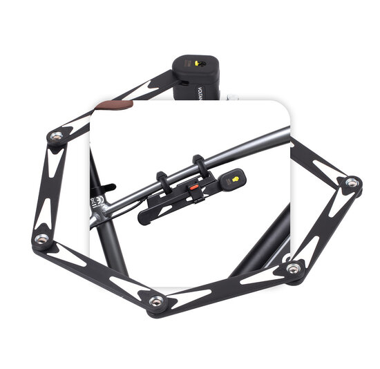 Voltano Vouwslot ART2 - Zwart - 95 CM - Met Framehouder