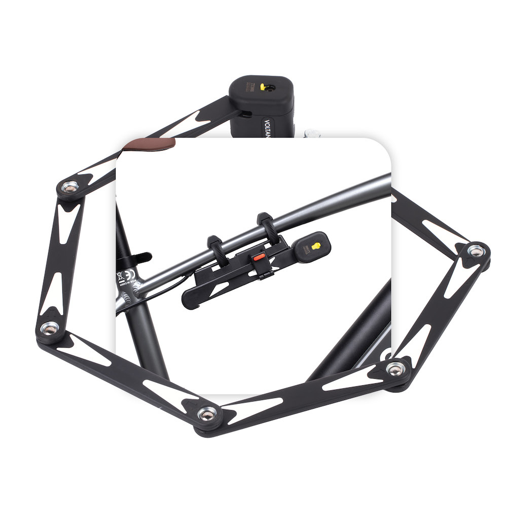 Voltano Vouwslot ART2 - Zwart - 95 CM - Met Framehouder