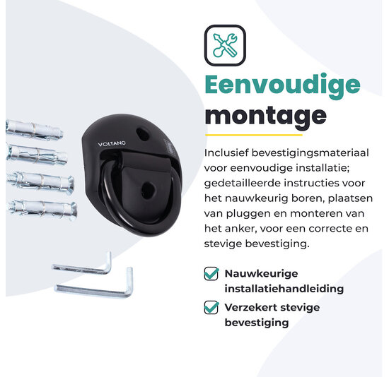 Voltano Muuranker ART4 - Incl. Bevestigingsmateriaal