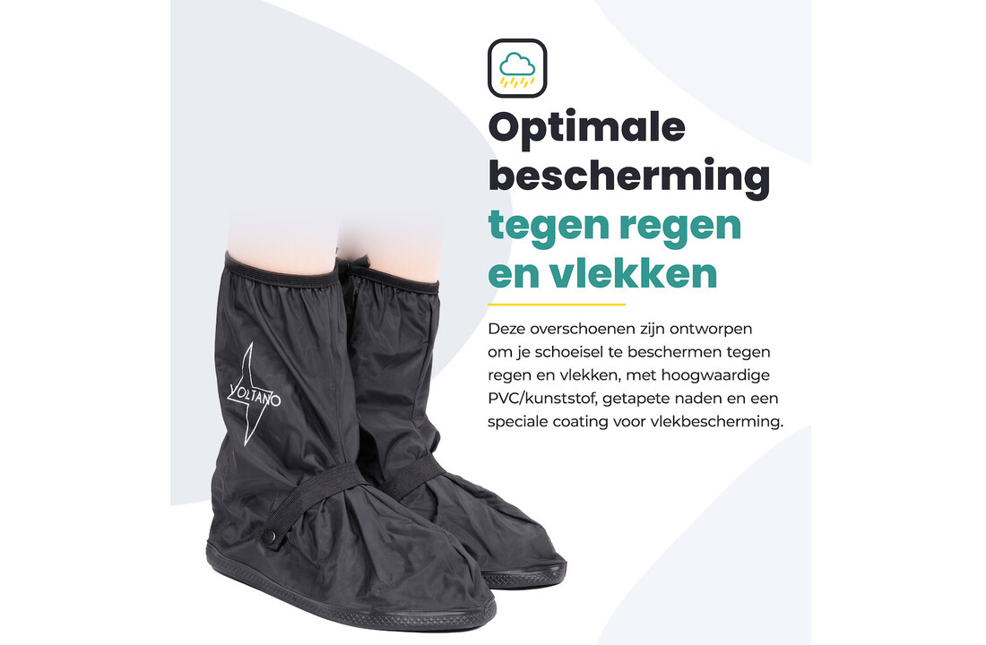 Voltano Overschoenen / Regenschoenen - Zwart - Waterdicht - Antislip