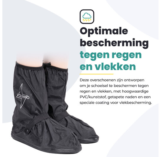 Voltano Overschoenen / Regenschoenen - Zwart - Waterdicht - Antislip
