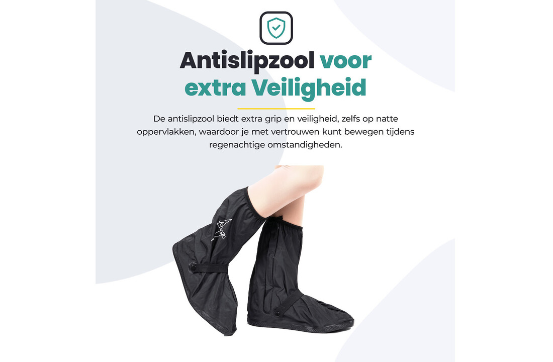 Voltano Overschoenen / Regenschoenen - Zwart - Waterdicht - Antislip