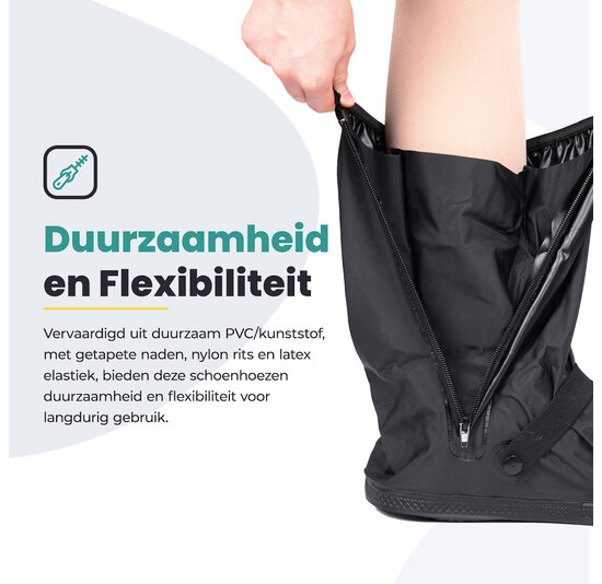 Voltano Overschoenen / Regenschoenen - Zwart - Waterdicht - Antislip