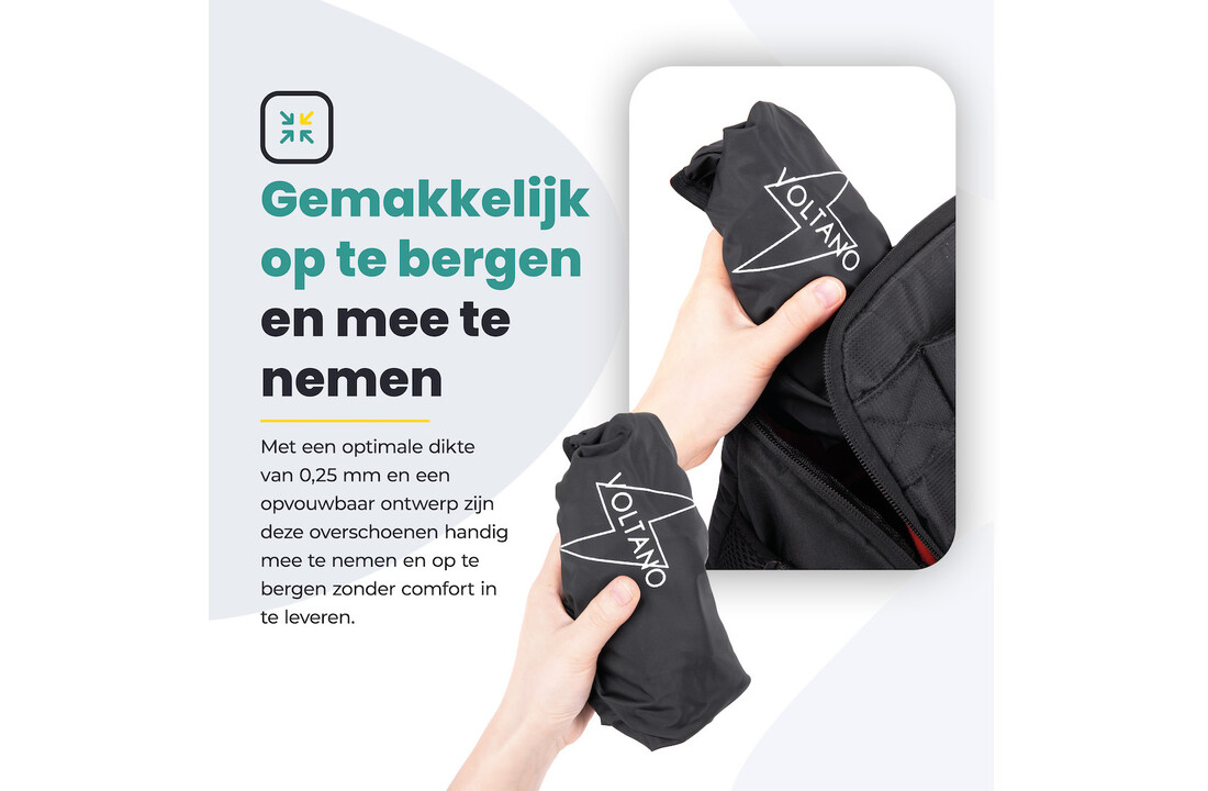 Voltano Overschoenen / Regenschoenen - Zwart - Waterdicht - Antislip