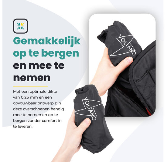 Voltano Overschoenen / Regenschoenen - Zwart - Waterdicht - Antislip