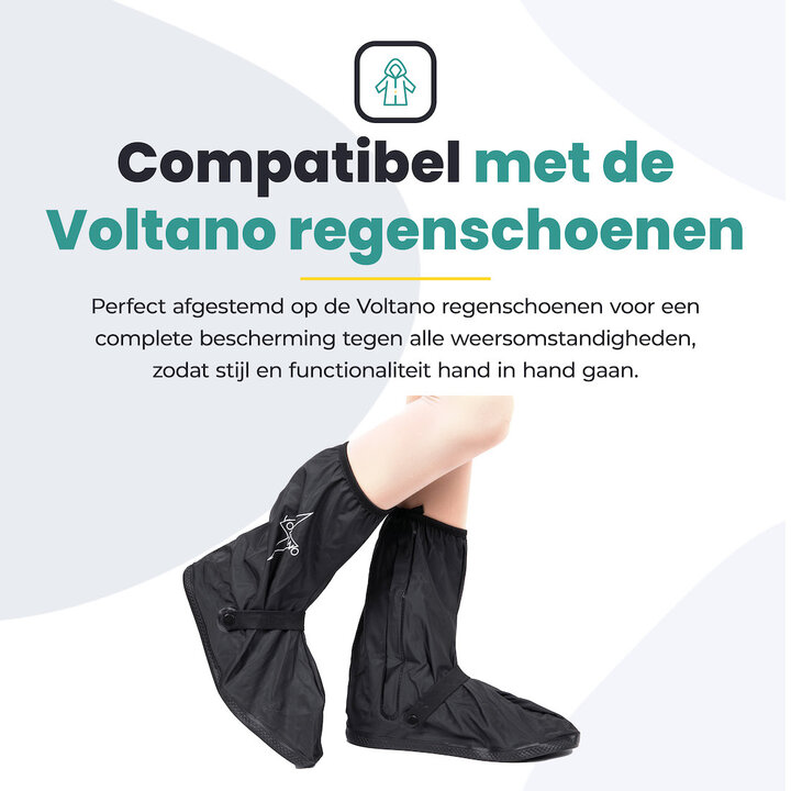 Voltano Regenpak Met Capuchon - Zwart - Inclusief Draagtas
