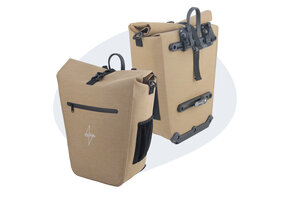 Voltano Luxe E-bike Fietstas 28L - Beige - Pakaftas Met Laptop vak - 100% Waterdicht