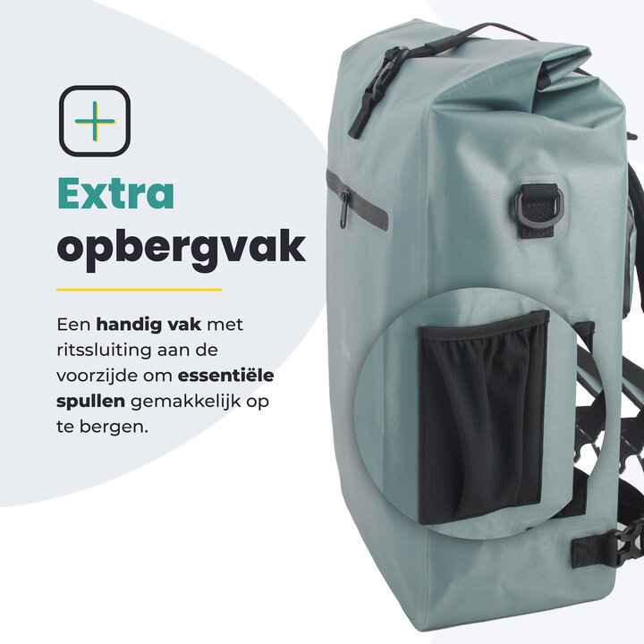 Voltano Luxe E-bike Fietstas / Rugtas - Ice Blauw - 28L - Laptopvak