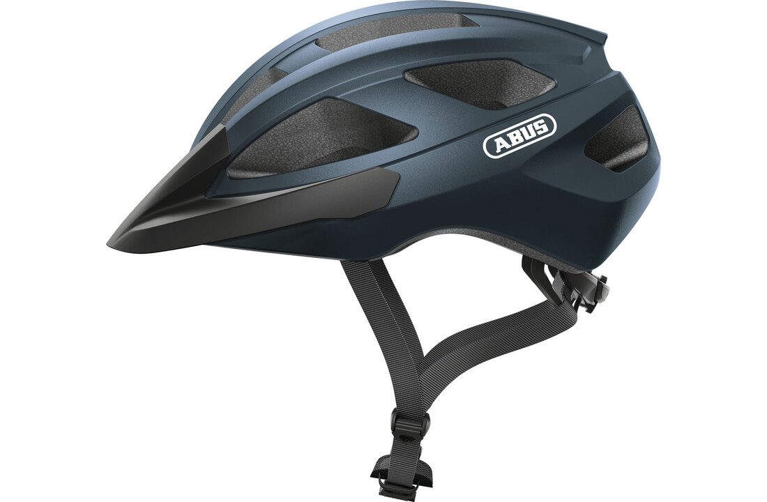 Abus Fietshelm Macator - Midnight Blue - Inclusief Afneembaar Vizier