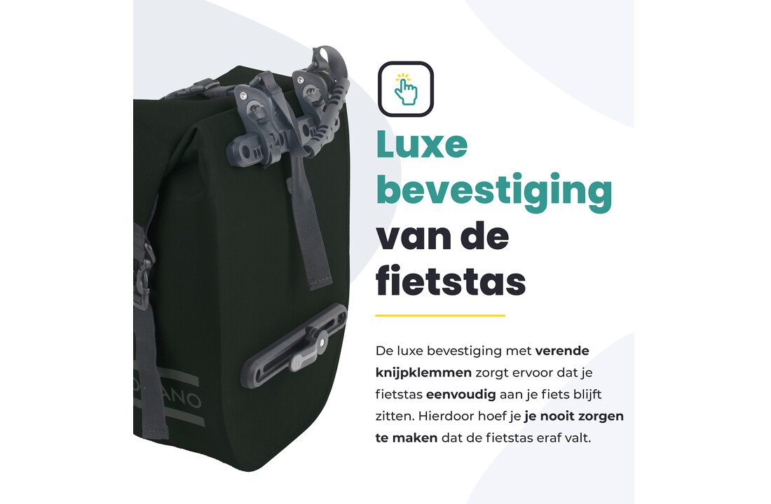 Voltano Explorer E-bike Fietstas 19L - Olijf Groen - Pakaftas - 100% Waterdicht