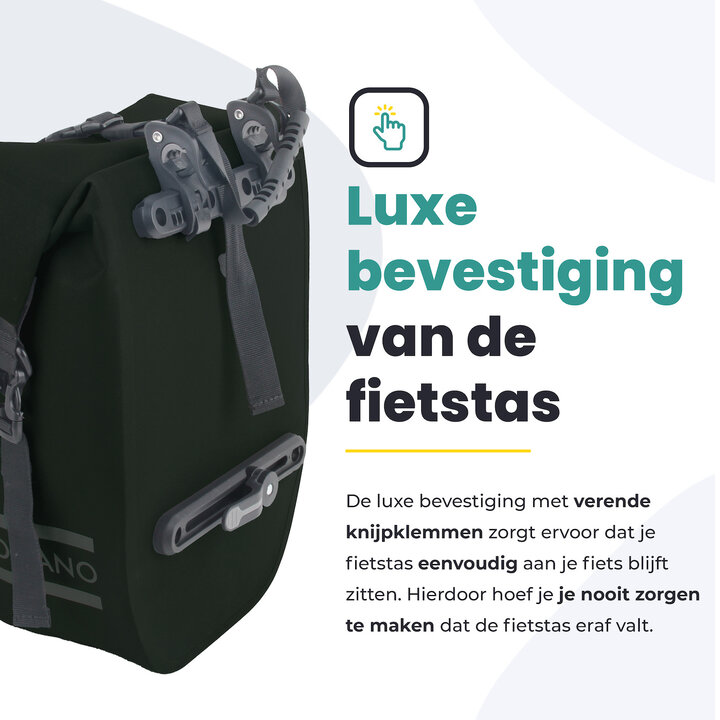 Voltano Explorer E-bike Fietstas 19L - Olijf Groen - Pakaftas - 100% Waterdicht