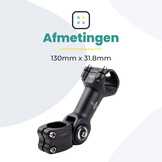 Voltano A-Head Verstelbare Stuurpen Voorbouw – 1-1/8” 28,6 / 130 mm / 31,8 mm – Zwart - º60 graden Verstelbaar - Stuur Verhoger