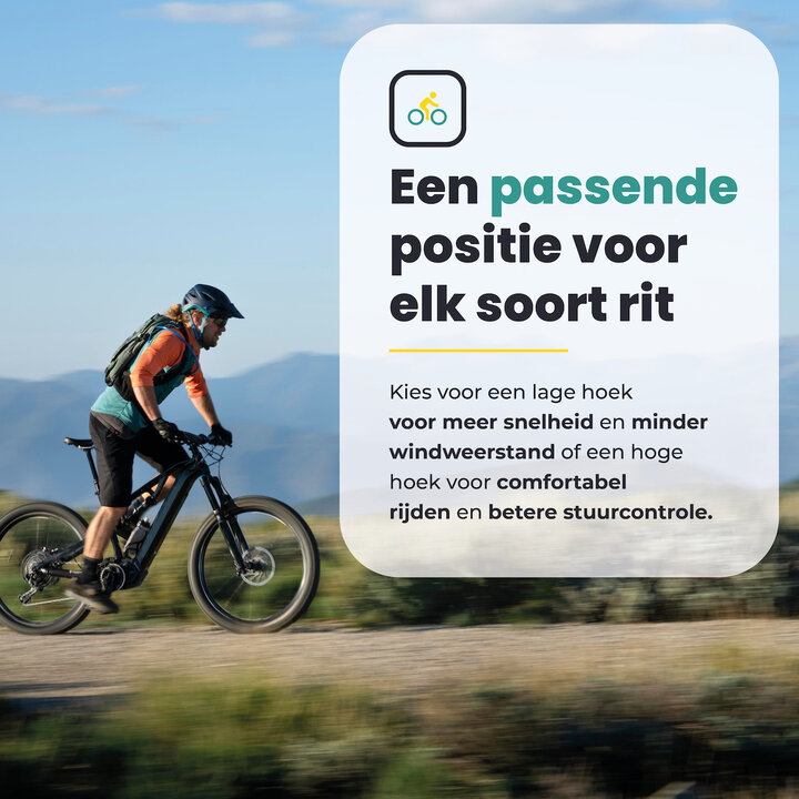 Voltano A-Head Verstelbare Stuurpen Voorbouw – 1-1/8” 28,6 / 130 mm / 31,8 mm – Zwart - º60 graden Verstelbaar - Stuur Verhoger