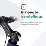 Voltano A-Head Verstelbare Stuurpen Voorbouw – 1-1/8” 28,6 / 130 mm / 31,8 mm – Zwart - º60 graden Verstelbaar - Stuur Verhoger