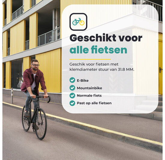 Voltano A-Head Verstelbare Stuurpen Voorbouw – 1-1/8” 28,6 / 130 mm / 31,8 mm – Zwart - º60 graden Verstelbaar - Stuur Verhoger