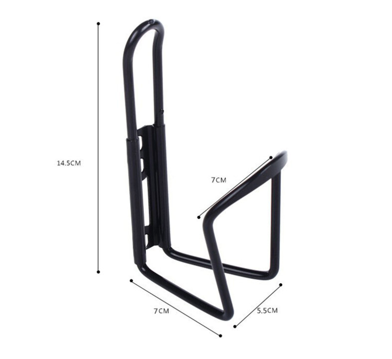 Voltano Bidonhouder Aluminium - Zwart - Gratis Inbus