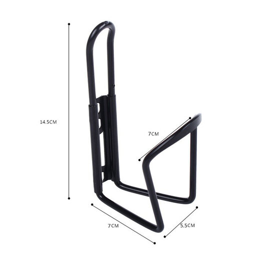 Voltano Bidonhouder Aluminium - Zwart - Gratis Inbus