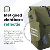 Voltano Luxe E-bike Fietstas 28L - Mos Groen - Pakaftas Met Laptop vak - 100% Waterdicht