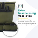 Voltano Luxe E-bike Fietstas 28L - Mos Groen - Pakaftas Met Laptop vak - 100% Waterdicht