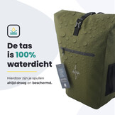 Voltano Luxe E-bike Fietstas 28L - Mos Groen - Pakaftas Met Laptop vak - 100% Waterdicht