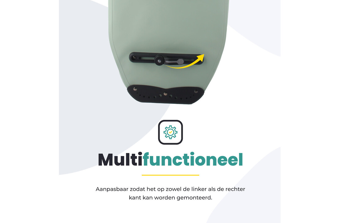 Voltano Luxe Fietstas 28L - Enkele Pakaftas - Mint Groen - 100% Waterdicht