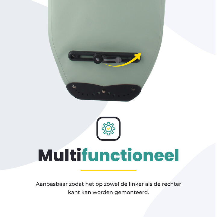 Voltano Luxe Fietstas 28L - Enkele Pakaftas - Mint Groen - 100% Waterdicht