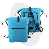 Voltano Luxe Fietstas / Rugtas 28L - Gletsjer Blauw - Enkele Pakaftas - 100% Waterdicht
