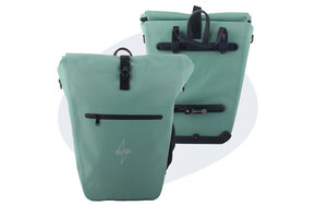 Voltano Luxe E-bike Fietstas 28L - Mint Groen - Pakaftas Met Laptop vak - 100% Waterdicht