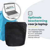Voltano Luxe Fietstas / Rugtas 28L - Gletsjer Blauw - Enkele Pakaftas - 100% Waterdicht