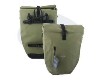 Voltano Luxe Fietstas 28L - Enkele Pakaftas - Mos Groen