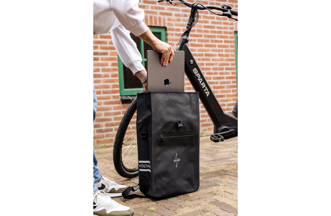Voltano Luxe E-bike Fietstas / Rugtas - Zwart - 28L - Laptopvak