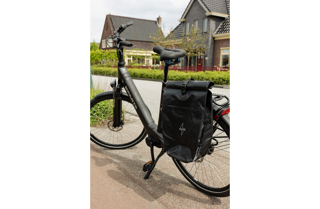 Voltano Dames Fietszadel - Zwart - Uitsparing - Waterdicht - Elastomeer Vering - Gratis Zadelstrop