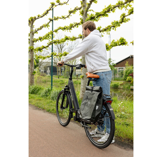 Voltano Dames Fietszadel - Bruin - Uitsparing - Waterdicht - Elastomeer Vering - Gratis Zadelstrop