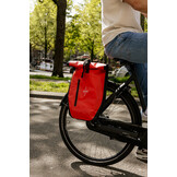 Voltano Luxe Fietstas 28L - Rood / Zwart - Enkele Pakaftas - 100% Waterdicht