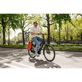 Voltano Luxe Fietstas 28L - Rood / Zwart - Enkele Pakaftas - 100% Waterdicht