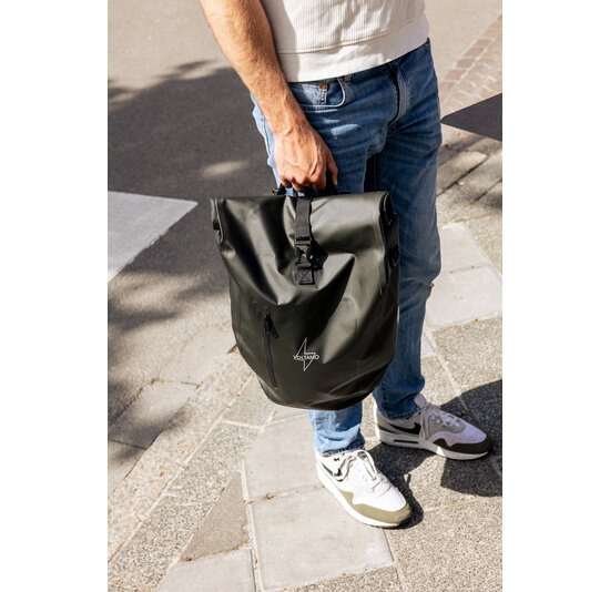 Voltano Luxe Fietstas 28L - Enkele Pakaftas - Olijf Groen - 100% Waterdicht