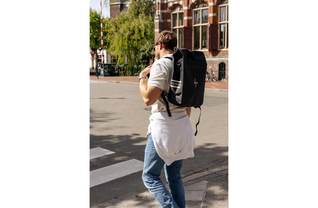 Voltano Luxe E-bike Fietstas / Rugtas - Zwart - 28L - Laptopvak