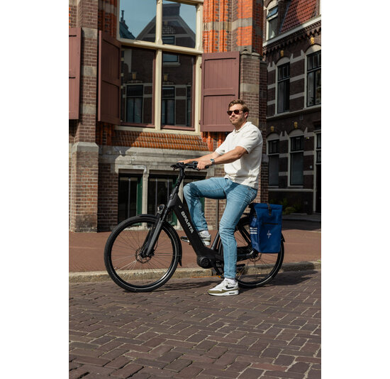 Voltano Luxe E-bike Fietstas 28L - Marine Blauw - Pakaftas Met Laptop Vak - 100% Waterdicht