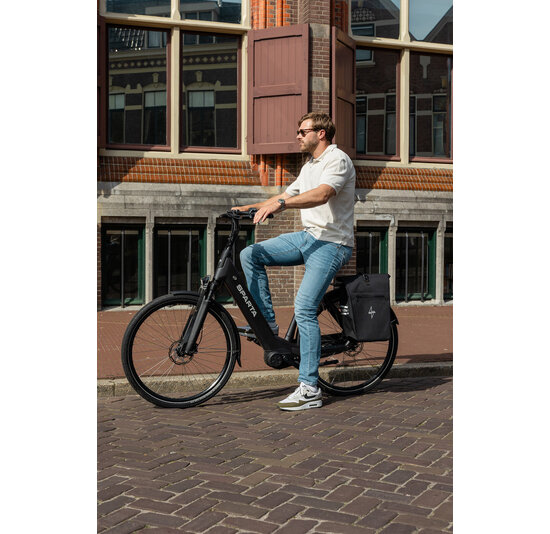Voltano Luxe E-bike Fietstas / Rugtas - Zwart - 28L - Laptopvak