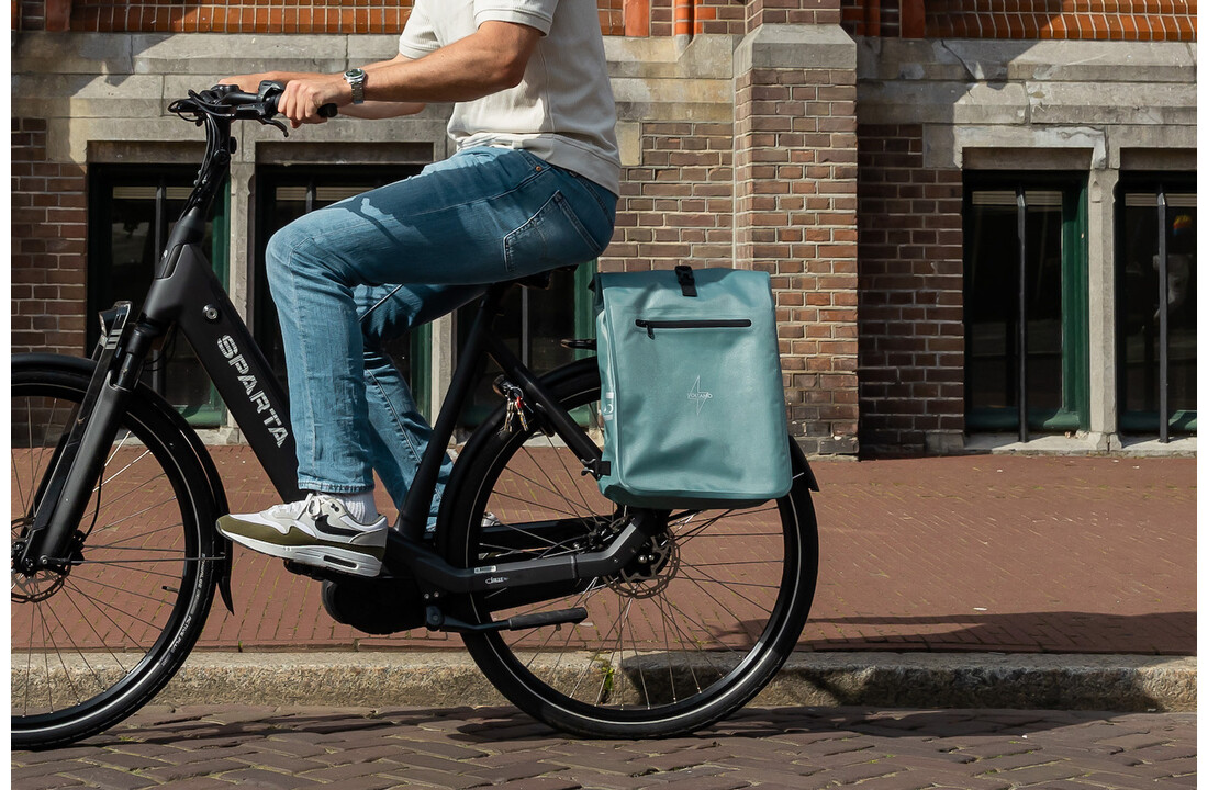 Voltano Luxe E-bike Fietstas / Rugtas - Ice Blauw - 28L - Laptopvak