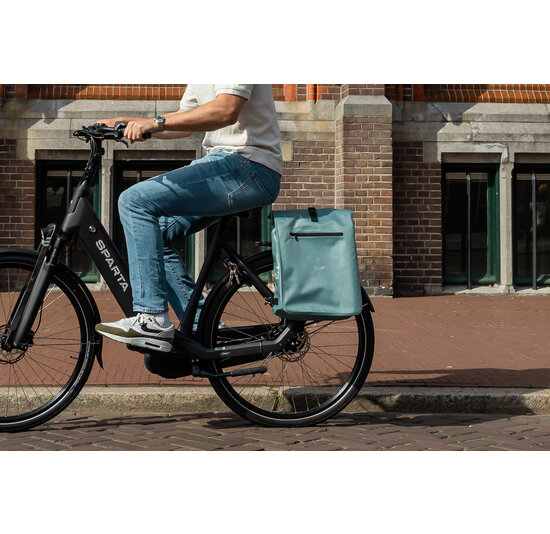 Voltano Luxe E-bike Fietstas / Rugtas - Ice Blauw - 28L - Laptopvak